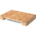 Continenta Skærebræt 48 x 32,5 cm, med bakke i rustfrit stål, brun, træ Continenta