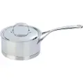 Demeyere - Kasserolle med låg 16 cm, 1,5 l Atlantis 7 - Sølvfarvet - Gryder & kasseroller - - Homeroom