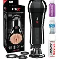 PDX Cock Compressor - sugende, vibrerende vagina onaniprodukt (sort)