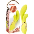JÜLIE - vibrator med klitorisstimulator (gulgrøn)