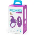 Happy Rabbit - genopladelig, trådløs penisring (lilla-sølv)