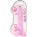 Realrock - gennemsigtig realistisk dildo - pink (22cm)