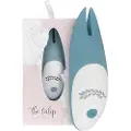 Huismerk Tulip - genopladelig silikon klitorisvibrator (turkis)