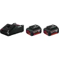 Bosch 2x 4.0ah Gal 18v-40 Oplader Og Batteri