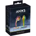 ANOS Metal Rainbow - metal anal plug sæt (2 dele)