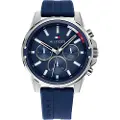 Tommy Hilfiger Tommy Hilfigertil mænd. 1791791 Analogt ur Marine stål (OSFA), Casual, Silikone, Strop, Blå