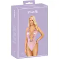 Kissable - kysbar body med rosenbroderi (pink) - L/XL