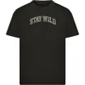 Urban Classics Stay Wild Leo Kids T-shirt sort