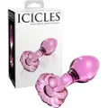 Icicles No. 48 - blomstrende glas anal plug (pink)