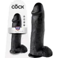 King Cock 12 realistisk dildo med testikler (30 cm) - sort