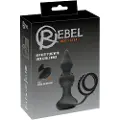 Rebel 2in1 - genopladelig anal vibrator m. penisring (sort)