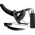 You2Toys Double Thruster - dobbelt strap-on vibrator (sort)