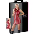 Cotelli Collection Party - lynlås, ærmeløs skinnende minikjole (rød) - XL