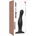 Strap-On-Me Curvy M - bølget, sugekop dildo (sort)