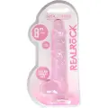 Realrock - gennemsigtigt livagtigt dildo - pink (19cm)