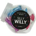 Addiction Silly Willy - farverig sugekop silikondildo - 12 stk
