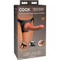 King Cock Elite Comfy - strap-on dildo med seler (mørk natur)