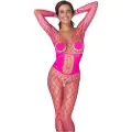 Cottelli - netstrømpe catsuit (pink) - S-L