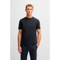Hugo Boss BOSStil mænd. 50537836 Navy krave logo t-shirt (M), Casual, Bomuld, Korte ærmer, Blå