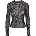 Urban Classics Turtleneck Top Aop Mesh Big Skjorte Med Lange ærmer