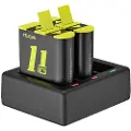Telesin Trekanals Lader + 2 Batterier Til Gopro Hero 9/10/11/12 Gp-btr-903-b Actionkamera Tilbehør