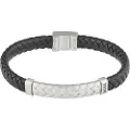 Hugo Boss BOSStil mænd. 1580674S Flettet læderarmbånd sort (OSFA), Casual, Strop