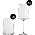 Schott zwiesel vinglas VIVID SENSES 535 ml, med vandglas, sæt med 8 stk, Zwiesel Glas