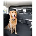 Vevor Hundebarriere i bilen, 112 cm bred billedskiller til bagagerum, Kæledyrsbarriere med gennemsigtigt net, Universal hundebarriere i bilen til små SUV'er, lastbiler og køretøjer, Sort