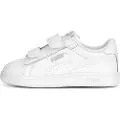 Puma Smash 3.0 Leather V Sneakers Baby, Shoes, White/Cool Light Gray, 25