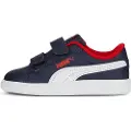 Puma Smash 3.0 Leather V Sneakers Baby, Shoes, Navy/White/Red, 22