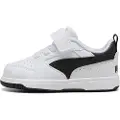 Puma Rebound v6 Lo Toddlers'Sneakers, Shoes, White/Black/Black, 22