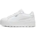 Puma Karmen II Leather Sneakers Women, Shoes, White/Silver, 40.5