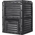 Vevor Havekompostbeholder 80 Gallon, BPA-fri kompostbeholder, Stor kapacitet udendørs kompostbeholder med toplåg og bunddør, Nem montering, Letvægts, Hurtig skabelse af frugtbar jord