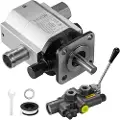 Vevor Hydraulisk træstammesplitterpumpesæt, 16 GPM, 2-trins 4000 PSI aluminiumshydraulikgearpumpe, med ventil 1'' indløb 1/2'' NPT-udløb 3600 RPM, til små motormontering af brændekløvere