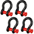Vevor 4 Pack 1/2" D ringsjækle med 5/8" skruetap 17637 lbs brudstyrke