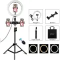Puluz Tripod-beslag Med Led-ring Til Vlogging Pkt3070b 26 Cm 1.1 M