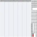 Vevor Strip Gardin PVC Dør Gardin 42" x 84" Køler Fryser Klar plast