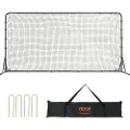 Vevor Fodbold Rebounder Net, 12x6FT Jern Fodboldtræningsudstyr, Sportsfodboldtræningsgave med Bærbar Taske, Volleyball Rebounder Væg Perfekt til Baghaveøvelse, Solotræning, Afleveringer