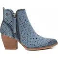 Refresh Refreshtil kvinder. 17251901-JEANS Ankelstøvler i læder 172519 blå (40), 5-8 cm, Lynlås, Casual