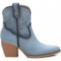 Refresh Refreshtil kvinder. 17251801-JEANS Ankelstøvler i læder 172518 blå (41), 5-8 cm, Lynlås, Casual