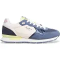Pepe Jeans Pepe Jeanstil kvinder. PLS40038 Brit Camp flerfarvede lædersko (37), Fast, Ruskind, Blonder, Casual, Flerfarvet