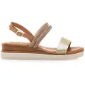 Mustang Mustangtil kvinder. 54562 Sandaler Daniela guld (40), Guldfarvet, 1-3 cm, Spænder, Casual