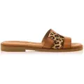 Mustang Mustangtil kvinder. 54181 Brune Alysa-sandaler i læder (41), Fast, 1-3 cm, Ingen, Casual