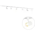 QAZQA Modernt skinnesystem med 6 hvide spots 1-faset 200 cm - Iconic Jeana