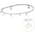 QAZQA Modernt skinnesystem med 6 spots hvid 1-faset oval 100cm - Iconic Jeana