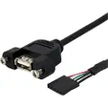 StarTech.com Panel Mount USB Cable USB A