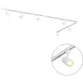 QAZQA Moderne skinnesystem med 6 hvide spots 1-faset 300 cm - Iconic Jeana