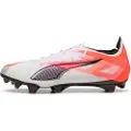 Puma ULTRA 5 CARBON FG Football Boots Unisex, Shoes, White/Black/Glowing Red, 44.5