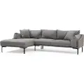 Atelier Del Sofa - Hjørnesofa Leo Left - Grå - Sofaer - - Homeroom