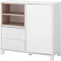 Loft 24 - Kommode Paco 1 låge/2 skuffer - Hvid - Kommoder - - Homeroom